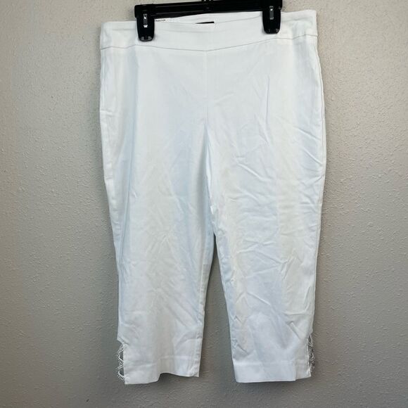 NWT JM Collection White Capri Pants Size Petite XL - Picture 1 of 7